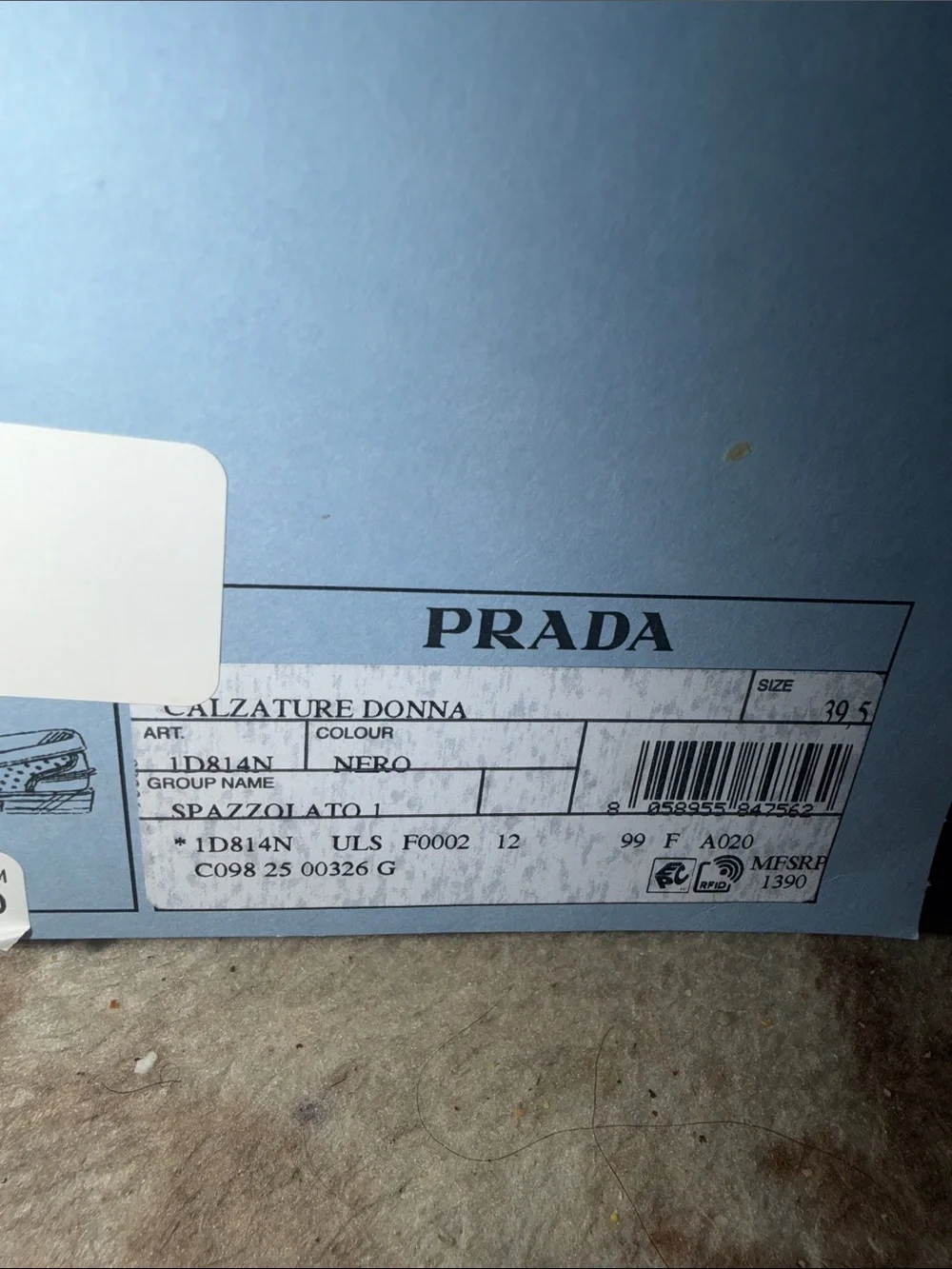Prada Black Studded Leather Slip-On Loafers